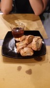 Biscotti with some vinsanto for dunking.